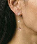 White Freshwater Pearl Anika Earrings - Secondary Image