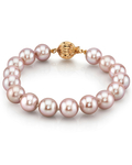 9.5-10.5mm Pink Freshwater Pearl Bracelet - AAA Quality - Secondary Image