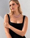 12-14mm Pink Freshwater Pearl Necklace - AAA Quality - Secondary Image