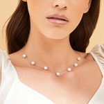 Japanese Akoya Pearl Tincup Necklace