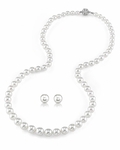 6.0-8.0mm Hanadama Pearl Necklace and Earring Set