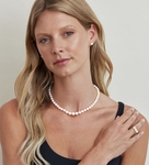 6.0-9.0mm Japanese Akoya White Graduated Pearl Necklace - AAA Quality - Secondary Image