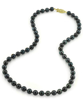 7.0-7.5mm Japanese Akoya Black Pearl Necklace- AA+ Quality - Third Image