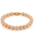 7.0-7.5mm Peach Freshwater Pearl Bracelet - AAAA Quality - Secondary Image