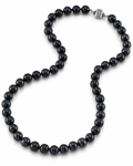 8.0-8.5mm Japanese Akoya Black Pearl Necklace - AA+ Quality