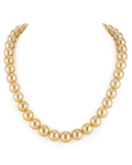 9-11mm Golden South Sea Pearl Necklace - AAA Quality