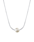 Pearl Moments - 6.5-7.0mm Akoya Pearl Silver Adjustable Chain Necklace