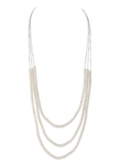 14K Gold Triple Freshwater Pearl and Chain Addie Necklace