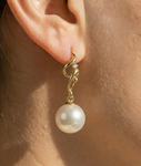 White South Sea Pearl & Diamond Aria Earrings - Secondary Image