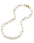 8.0-8.5mm Japanese Akoya White Pearl Necklace- AA+ Quality - Third Image