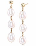 Japanese White Akoya Baroque Pearl Becca Earrings