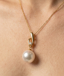 White South Sea Pearl & Diamond Lois Pendant - Secondary Image
