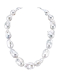 13-16mm White Baroque Freshwater Pearl Necklace - AAA Quality