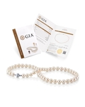 8.5-9.0mm Japanese Akoya White Pearl Necklace- AAA Quality - Fourth Image