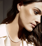 5.0-5.5mm White Akoya Round Pearl Stud Earrings - Third Image