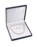 7.0-7.5mm Pink Freshwater Choker Length Pearl Necklace & Earrings - Third Image