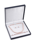 8.5-9.5mm Pink Freshwater Pearl Necklace, Bracelet & Earrings - Secondary Image