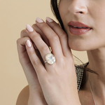 Cultured Mother of Pearl Rae Ring - Model Image