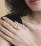 14K Gold Freshwater Pearl Victoria Ring - Model Image