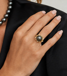 Tahitian South Sea Pearl & Diamond Robin Ring - Third Image