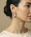 Tahitian South Sea Pearl & Diamond Levana Infinity Earrings - Model Image
