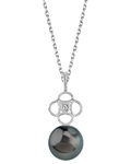 Tahitian South Sea Pearl & Diamond Lacy Pendant