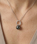 Tahitian South Sea Pearl & Diamond Maya Pendant - Secondary Image