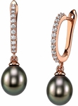 Tahitian South Sea Pearl Rose Gold Plated Zara Earrings