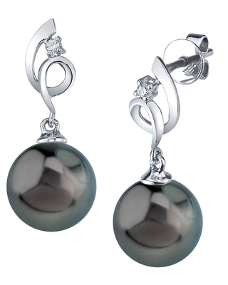 Tahitian South Sea Pearl & Diamond Symphony Earrings