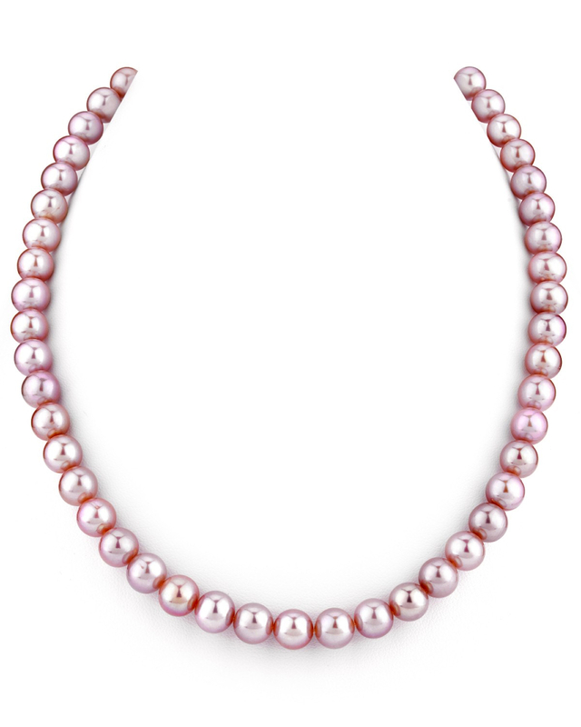 8.0-8.5mm Pink Freshwater Pearl Necklace - AAAA Quality