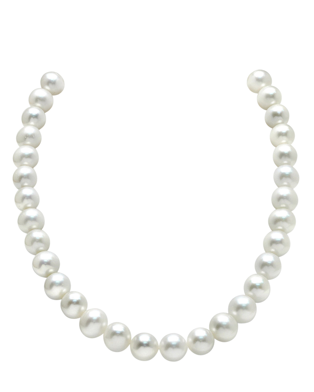 10.5-11.5mm White Freshwater Pearl Necklace- AAAA Quality