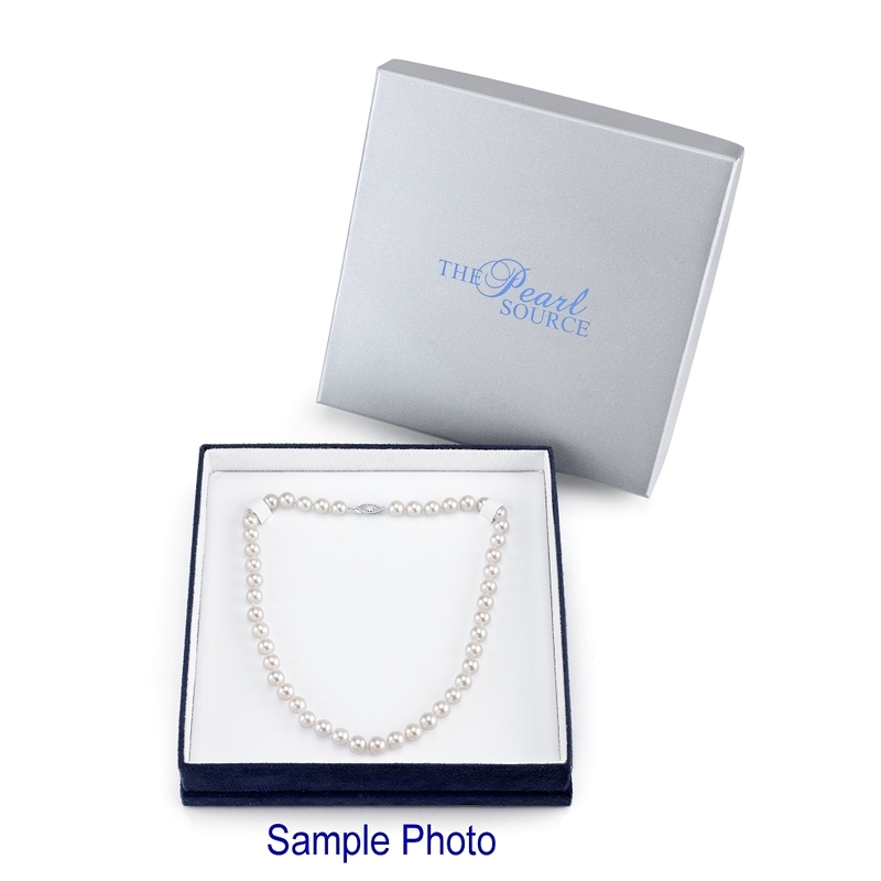 10.5-11.5mm Peach Freshwater Pearl Necklace- AAAA Quality - Secondary Image