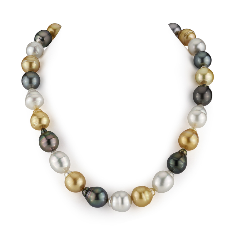 12-14mm South Sea Multicolor Baroque Pearl Necklace