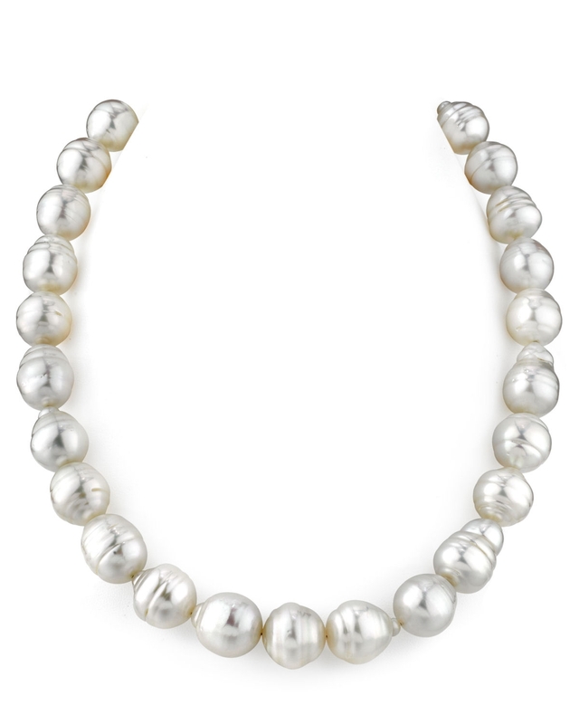 12-14mm White South Sea Baroque Pearl Necklace