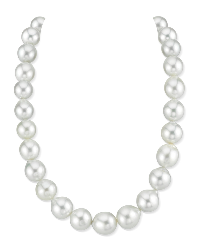 14-18.7mm White South Sea Baroque Pearl Necklace