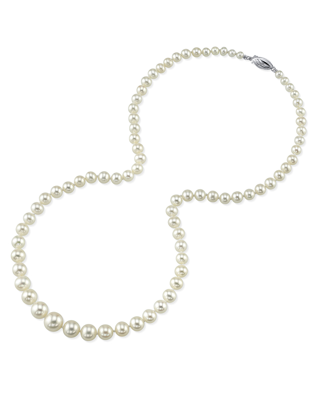 3.0-9.0mm White Freshwater Graduated Pearl Necklace