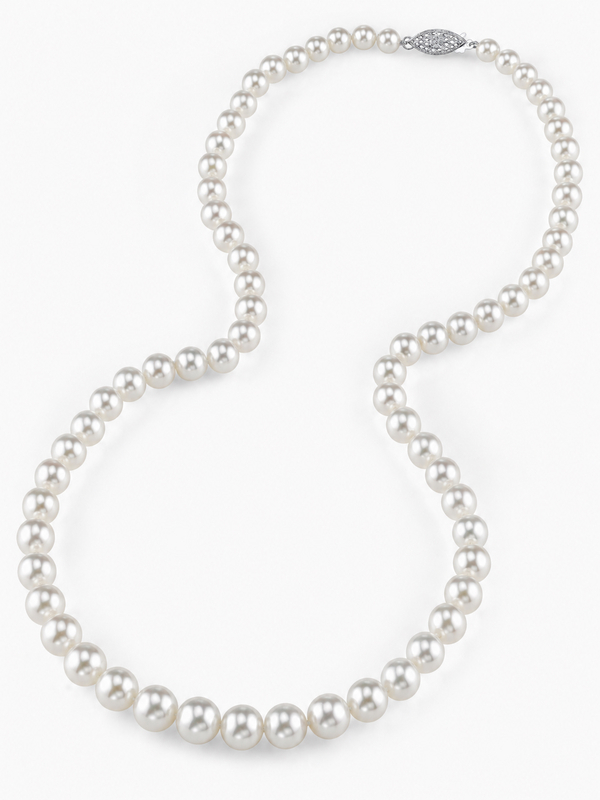5.0-7.0mm Japanese Akoya White Graduated Pearl Necklace