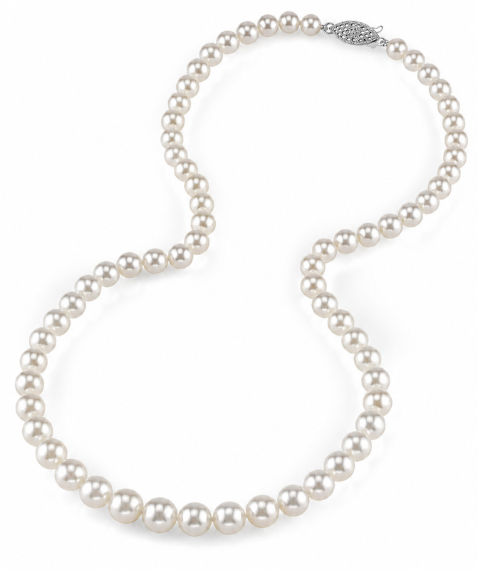 5.5-6.0mm Japanese Akoya White Pearl Necklace - AAA Quality