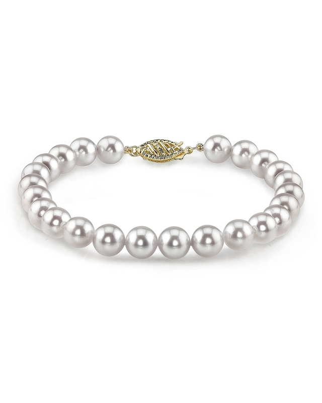 5.0-5.5mm Akoya White Pearl Bracelet - Third Image
