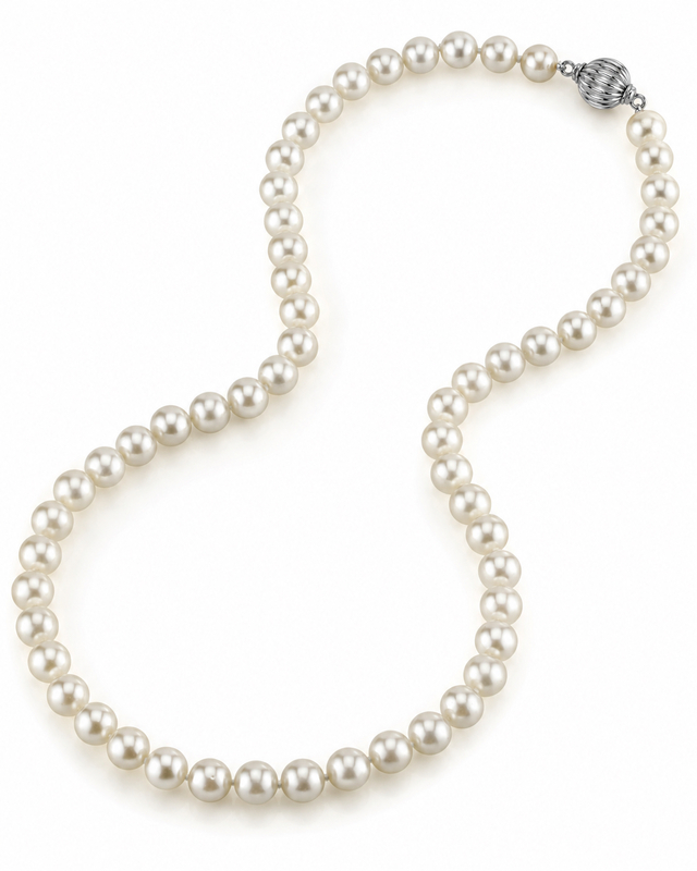 8.0-8.5mm Hanadama Akoya White Pearl Necklace