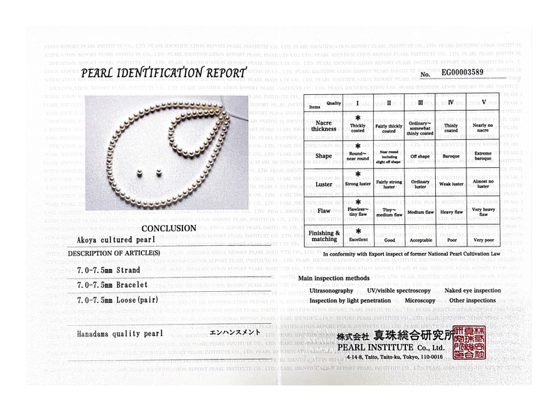 7.0-7.5mm Hanadama Pearl Set - Secondary Image