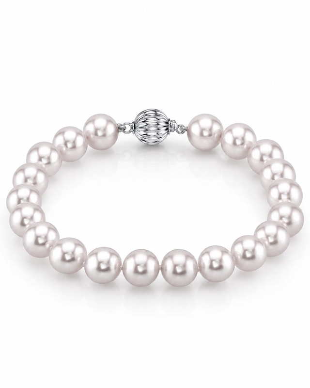 7.5-8.0mm Akoya White Pearl Bracelet - AAA Quality