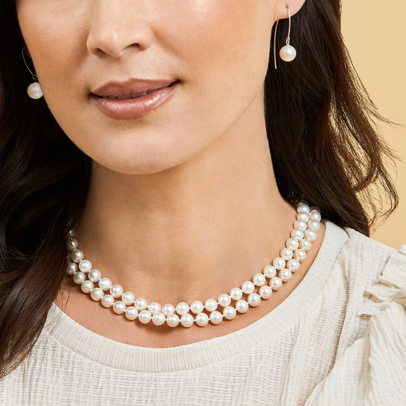 Double shop strand pearls