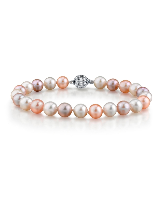 7.0-7.5mm Multicolor Freshwater Pearl Bracelet - AAA Quality