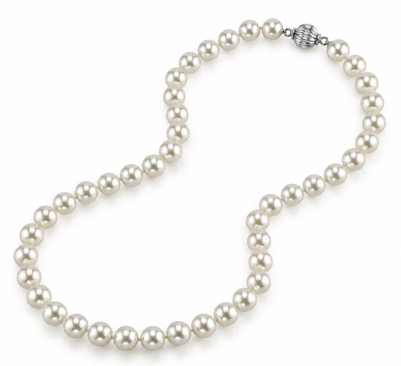 9.0-9.5mm Hanadama Akoya White Pearl Necklace