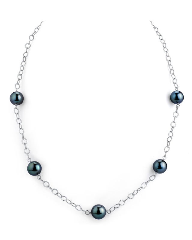 Tahitian South Sea Round Pearl Tincup Necklace