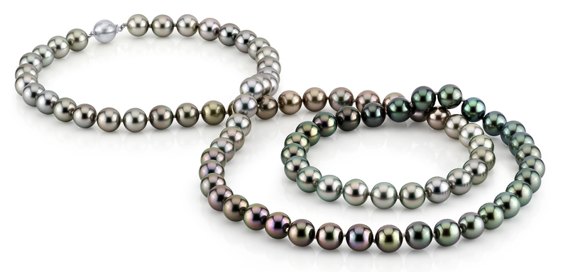 9-10mm Color Graduated Tahitian South Sea Pearl Necklace - AAAA Quality