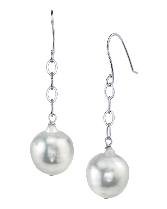White South Sea Baroque Pearl Dangling 