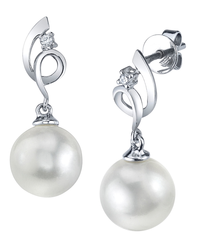 Freshwater Pearl & Diamond Symphony Earrings