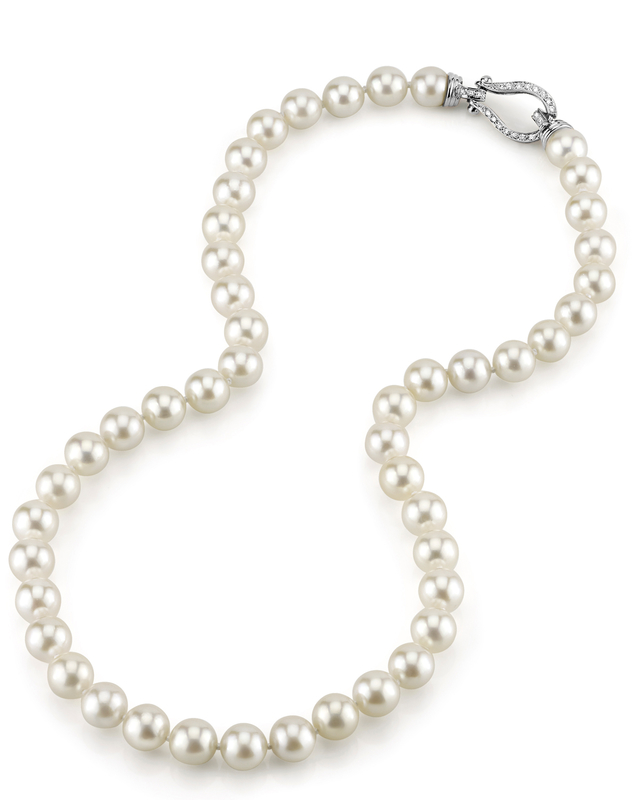 8.5-9.0mm Japanese Akoya White Pearl Necklace- AA+ Quality